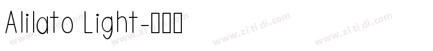 Alilato Light字体转换